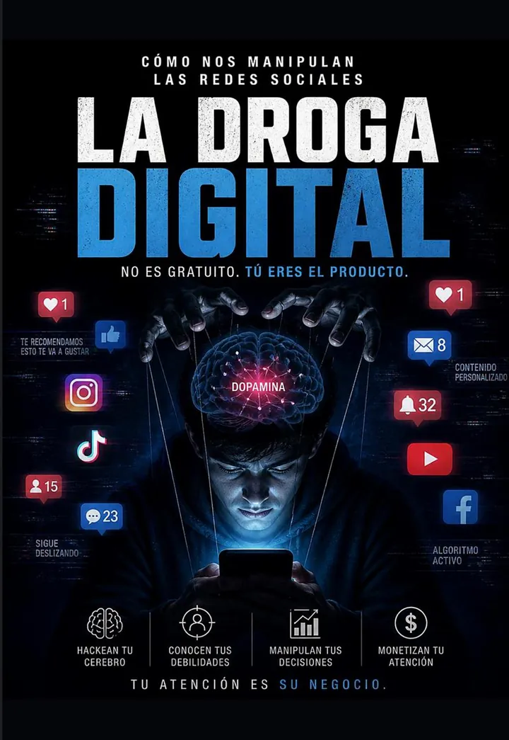 Portada de La droga digital: cómo nos manipulan las redes sociales